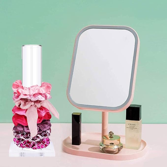OAOLEER 2Pcs Scrunchie Holder Stand,Clear Jewelry Organizer for Teen Girl Women Gifts, The Perfect Scrunchy Display Organizer