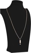 Necklace Bust Display Stand, Necklace Holder, Pendant Chain Necklace Organizer for Women (Black Velvet, S 1PCS)