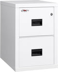 FireKing Turtle Vertical 2 Drawer Legal and Letter Fire Safe File Cabinet with Key Lock, 1 Hour Fire Rated, UL Rated & Water Resistant Home Safe, Filing Cabinet, Made in The USA, Arctic White