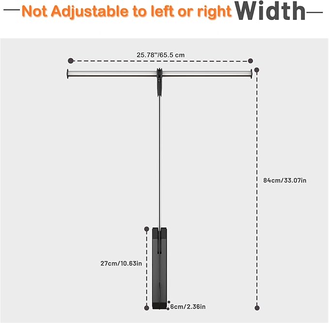 Pull Down Closet Rod, 26 Inch Soft-Close Buffering Clothing Organizer, Stainless Steel Back Mounted Closet Rod for Hanging Clothes Space-save in Tight Spots, Holds Up to 22lbs