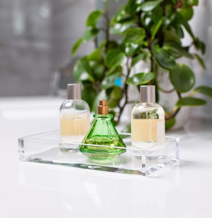 Huang Acrylic Clear Rectangle Paper Napkin Holder | For Dinner, Bathrooms, Hosting, Picnics, Weddings, Parties | Long Lasting Premium Acrylic Construction