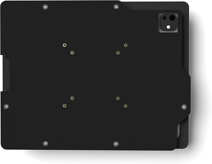 TABcare Anti-Theft Acrylic VESA Enclosure for Apple iPad Pro 13" 2024 M4 2025 M5 with Free Wall Mount Kit & 90-Degree Angle USB C Cable (Black)