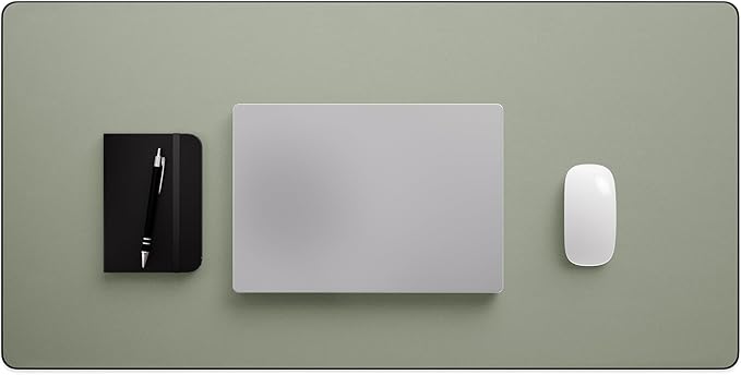 Jotsome Leather Desk Pad Mat, Non-Slip Desk Blotter Pad - Desk Protector for Office, Home, Laptop, and Desktop, Gift for The Holidays or Christmas (Sage, 34" x 17")