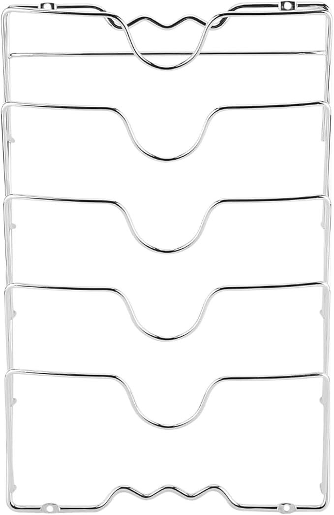 Keenso Heavy Duty Pan Lid Holder Creates Space Efficiently for Kitchen Cabinet Organization