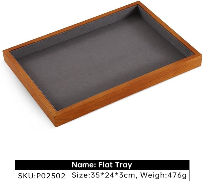 Jewelry Trays, Wood Nightstand Tray,Luxury Jewelry Organizer Drawer,Grey Flat Jewelry Display For Vendors,Ring,Bangle,Watch,Necklace