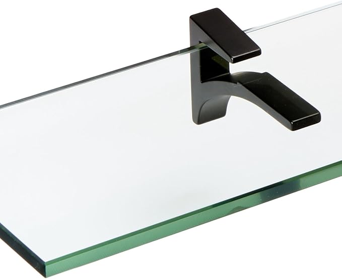 Spancraft Glass C-12x14-Black Cardinal Glass Shelf, Black, 12" x 14"