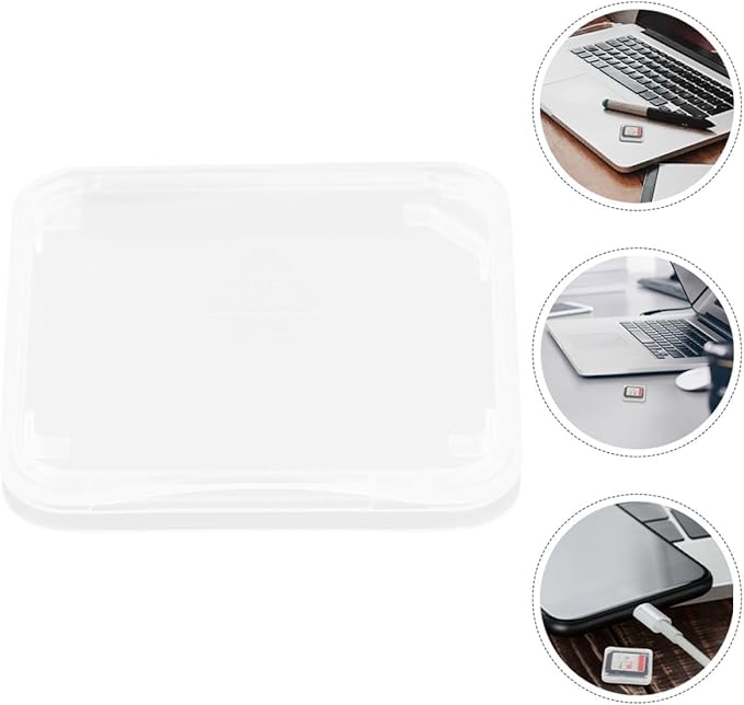NOLITOY 50pcs 50pcs Memory Card Organizer Box for Travel and Outdoor Activities Compact Dustproof Storage Case with Individual Slots for High-Capacity and Cards