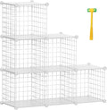 TUMUCUTE Closet Organizer, Organizers and Storage,Cabinet Metal Shelf Rack Storage Shelves Bookshelf,Toy Organizers and Storage Bins (6-Cube, White)