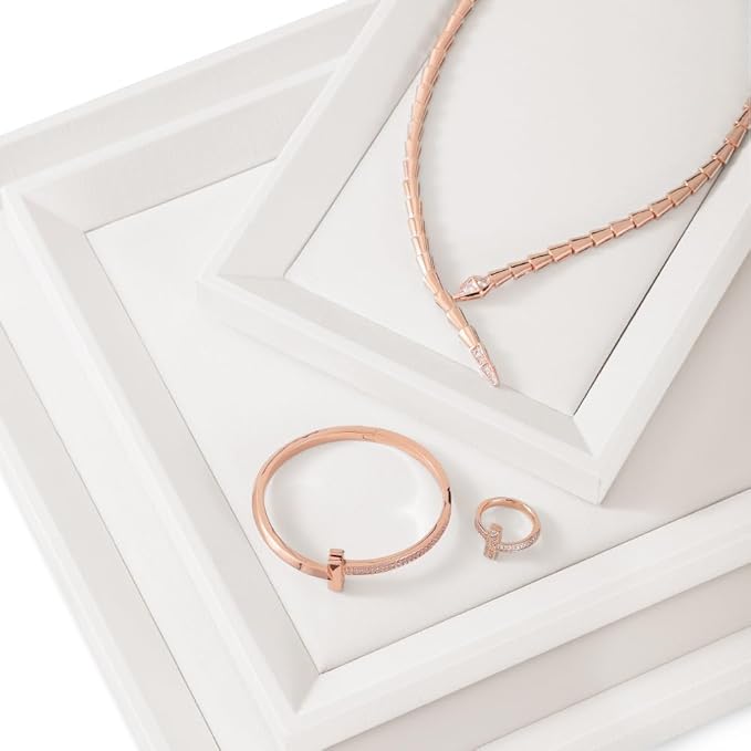Jewelry Tray, Leather Tray,Luxury White Tray For Earring,Ring,Bracelet,Flat Tray For Dresser