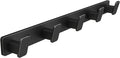 Black Coat Rack Wall Hooks for Hanging Heavy Duty Door Hooks with 5 Hooks Key Holder for Wall Hat Rack for Entrance Coat Hook