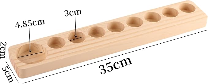 HAN SHENG 9 Grids Wooden Essential Oils Storage Racks Essential Oil Organizer Essential Oils Bottles Display Stand Holder Cosmetic Organizer Rack Nail Polish Container for 5-15ml Bottles