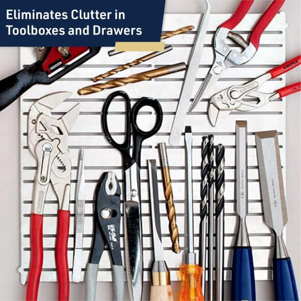 Kings County Tools Magnetic Tool Holder - 12x12in Garage Organization Panel - Magnetic Board Garage Shelving Tool Organizer Storage Rack - Wall Mount Magnetic Tool Holder Strip Panel for Workshop