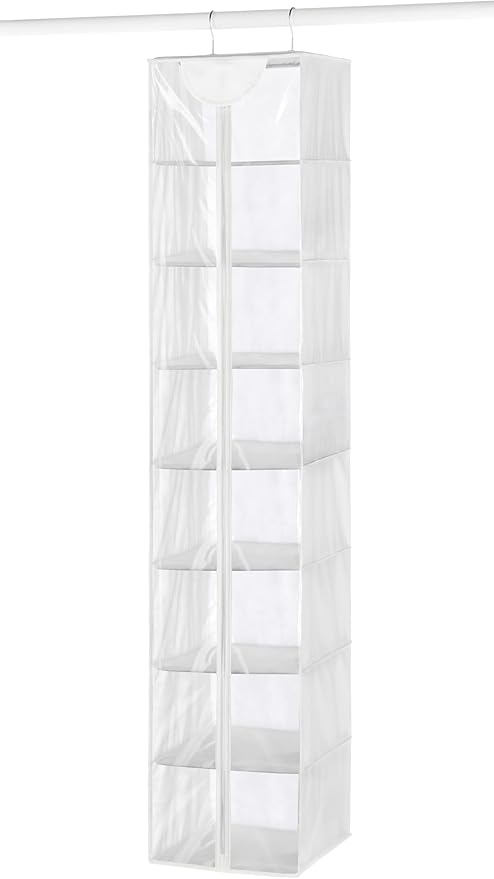 Whitmor Crystal Clear Hanging Sweater Bag - White