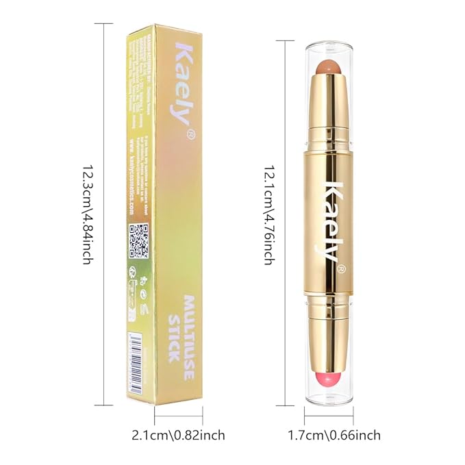 Kaely Contour Blush Multiuse Stick Makeup, Cream Bronzer Contouring Sticks Palette Face Make Up Kit, Ultra-Creamy Radiant Finish Formula, Vegan & Cruelty-free, 01 Sunshine Rose