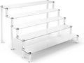 ULENDIS 5 Tier Acrylic Stands for Display, Clear Display Stand Risers Shelf for Cupcakes Perfumes Figurines, Tabletop Cupcake Stand for Decorating & Organizing (16" x 15.5" x 9.6")