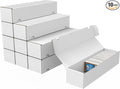 Trading Card Storage Box, 10-Pack 1100 Count White Corrugated Cardboard Bulk Sports Storage Box for TCG/Magic/Mtg Basketball Cards, Collectible Trading Cards