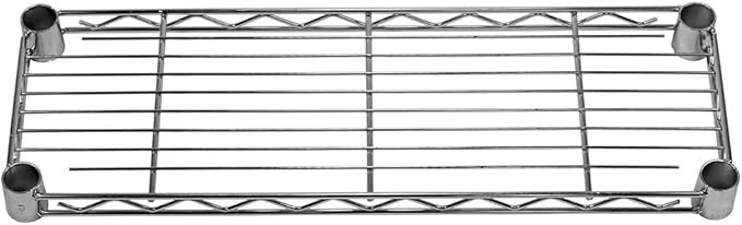Shelving Inc. 8" d x 24" w Chrome Wire Shelving with 1 Tier Shelf, Weight Capacity 800lbs Per Shelf