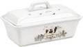 Ceramic Butter Dish with Lid Butter Keeper Butter Plate Tray for Kitchen Countertop, Farm Animals Cow Pig and Rooster Pattern Butter Crock Keeper Saver