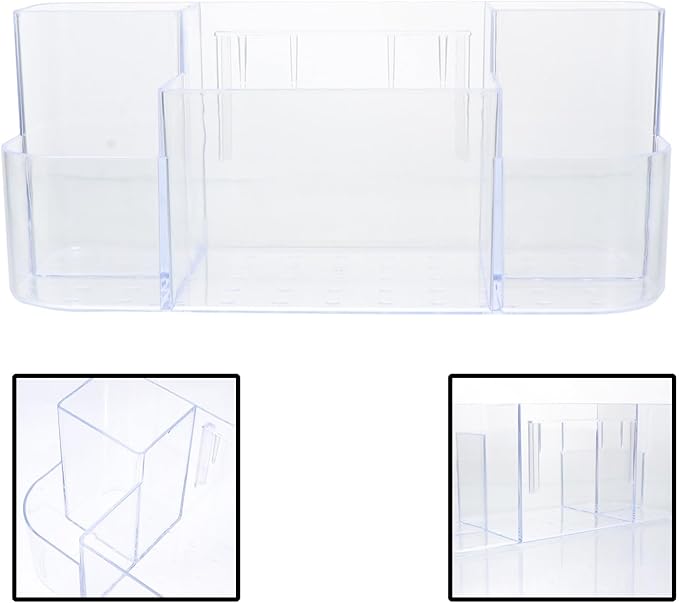 Wall-mounted Toiletry Case Transparent Multi-grid Cosmetic Storage Box for Bathroom Makeup Organizer Holder Easy Install and Spacious Vanity Storage