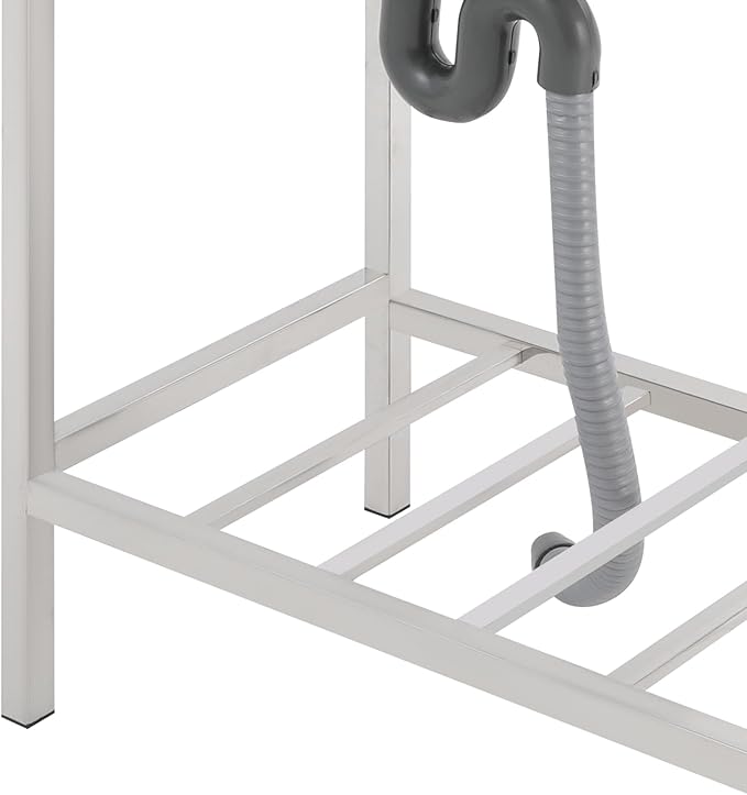 Free Standing Stainless Steel Sink 30" Commercial Sinks with Operation Countertop and Bottom Shelf Utility Sink for Restaurant Cafe Bar Hotel Garage Laundry Room Outdoor