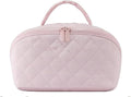 Travel Makeup Bag, Wide Open Expandable Lay-Flat Cosmetic Case, Padded Organizer for Toiletries & Brushes Large Capacity with Compartments