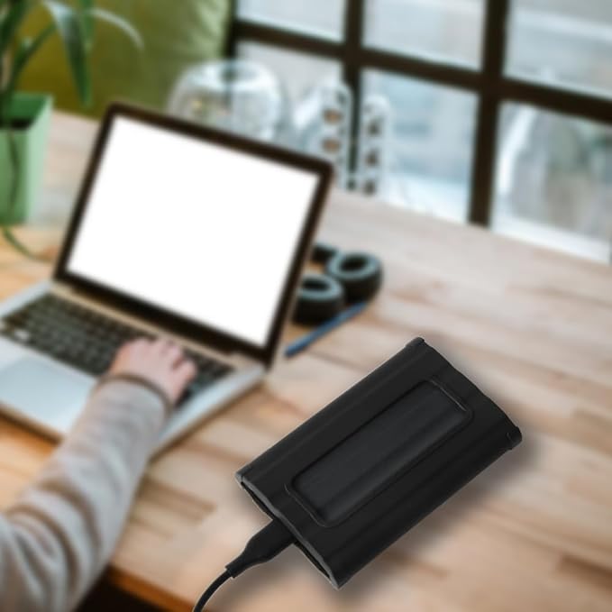 Hermitshell Silicone Carrying Case Replacement for Samsung T7 Shield 2TB / 1TB / 4TB, Portable SSD, USB 3.2 Gen2 External Solid State Drive (Black, Silicone Case)