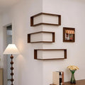 Modern Corner Storage Shelf,Wall-Mounted Living Room Decor Rack,3-Tier Shelf Display Rack Without Lights,Easy Assembly Corner Shelfs for Corners Organize Figurines Collectibles