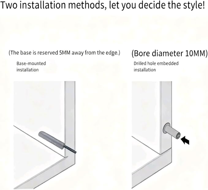 Softly-Closed Door Latch - 2 Pairs Magnetic Cabinet Push Open Latch，Full Extension Concealed Hidden Door Latch with Magnetic Shock Absorber for Kitchen Cabinet, Wardrobe, Office Furniture