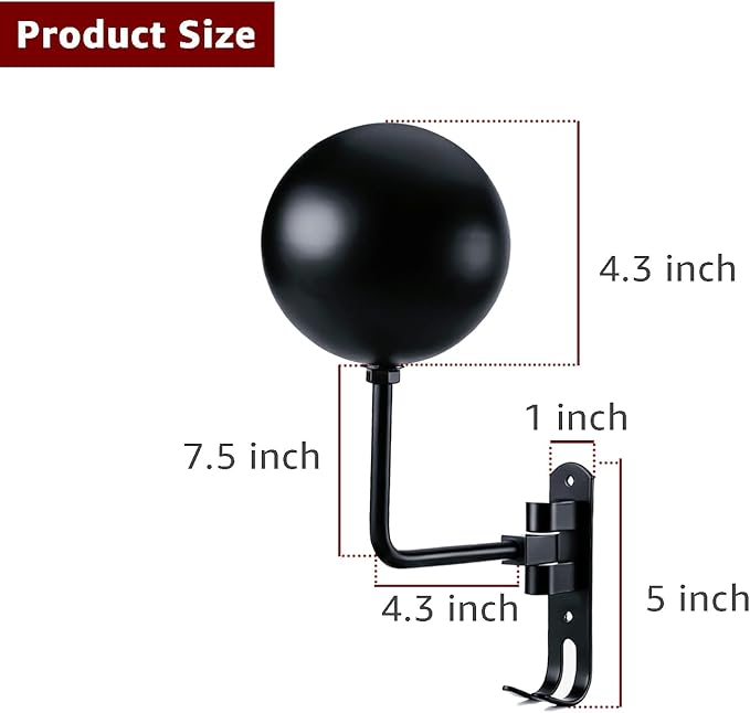 Metal Motorcycle Helmet Holder (2 Pack), 180° Rotating Wall Mounted Helmet Rack with Double Hooks, Helmet Hanger Easy Storage for Helmet, Bike Coats, Caps, Sportswear, Hats & Motorcycle Gear