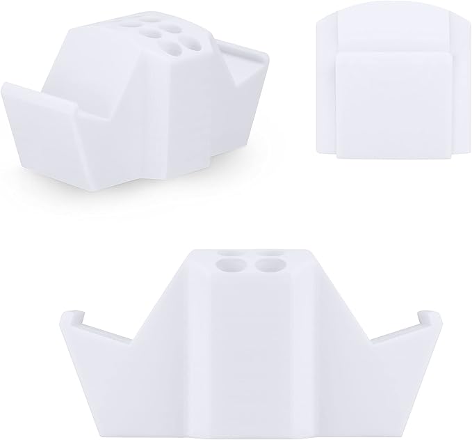 Game Controller Holder & Desktop Pen Organizer Stand With Ten Slots for Pens, Pencils, Stationery, Craft Tools & More - Universal Design for PS5 XBOX SERIES X ONE PS4 SWITCH PC Gamepads - D05 - White