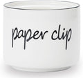 ONTUBE Farmhouse Paper Clip Holders,Ceramic Binder Clip Dispenser Organizer for Desk ,Cute Office Push Pins Holder (White)
