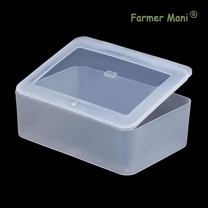 Clear Plastic Storage Containers Box with Lid (5.04x3.5x1.69 inch, 2 Pack), Rectangle Plastic Clear Storage Containers Box for Beads, Coins, Safety Pins and Other Craft Jewelry Watch Findings
