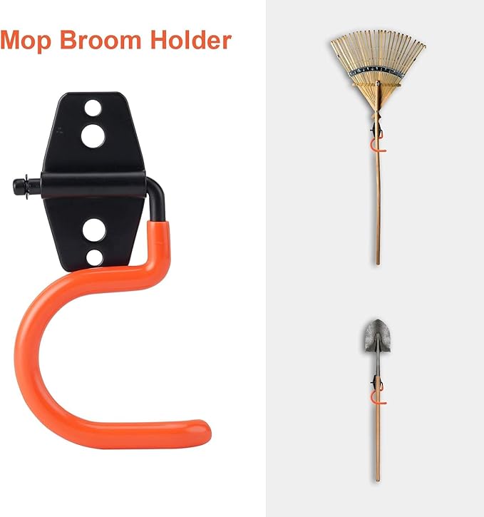 28 Pack Heavy Duty Garage Hooks with Extension Straps, Double Hook Design with Triple Welded Reinforcement, Supports Up to 100 lbs, Ideal for Home, Garden and Tool Storage