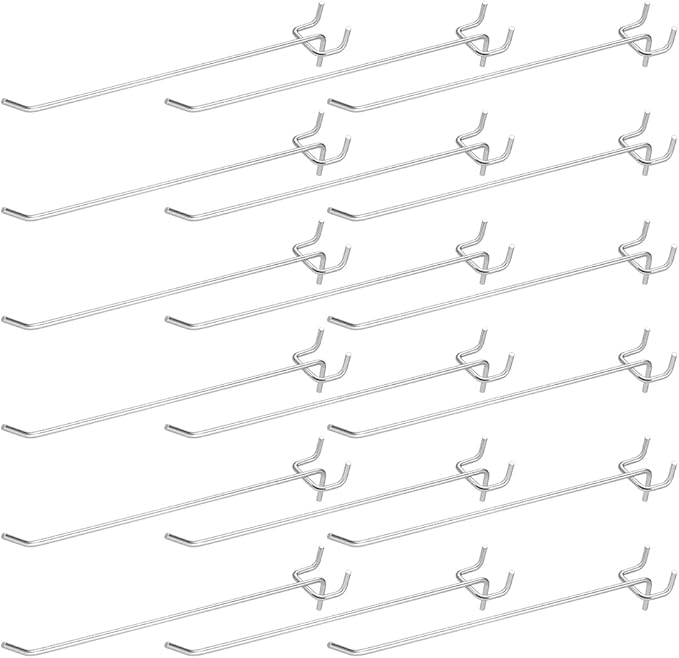 200 Pack Pegboard Shelving Hooks, 8 Inch Stainless Steel Pegboard Hooks Hanging Holders Wall Mount Organize Tools for Garage Office Kitchen Store Craft Organizing, Black