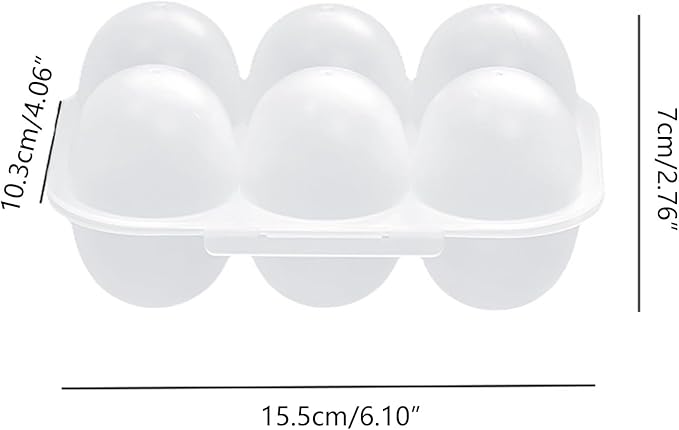 6 Grid Egg Holder Container Portable Carrier Box Hard Shell Storage Case With Lid For Camping Picnic And Travel Kitchen Organization