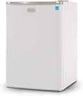 BLACK+DECKER 2.5 Cu. Ft. Compact Refrigerator, ENERGY STAR Certified, Single Door Mini Fridge with Chiller Compartment, Personal Fridge for Home or Dorm Room, R600a Refrigerant, BCRK25W, White