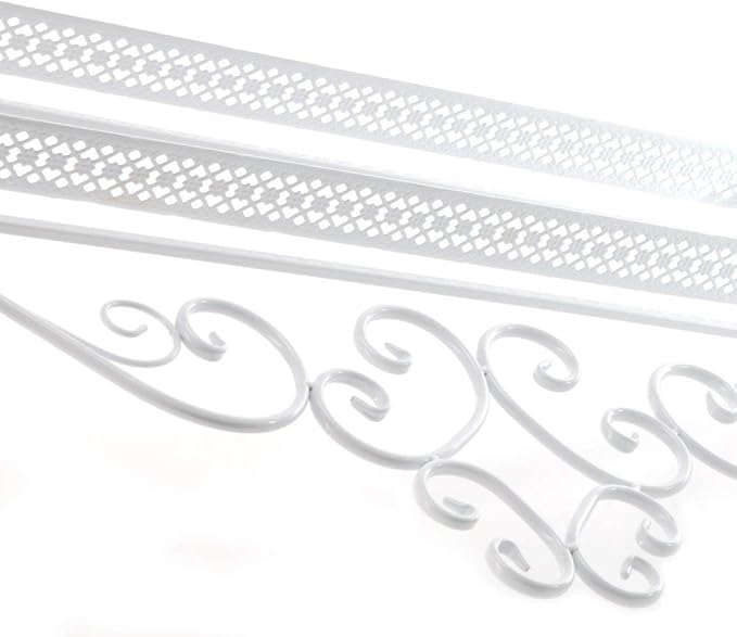 DAZONE Nail Polish Holder - 6 Tier Metal Rack, Wall Mount Organizer Holds 120 Bottles, White Shelf