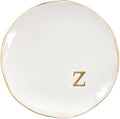 COLLECTIVE HOME - Ceramic Jewelry Tray, Decorative Trinket Dish for Rings Earrings Necklaces Bracelet Watch Keys, Birthday Mother's Day Christmas Gift for Women, 4.75", Glossy (z)