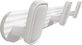 Coat Rack Wall Mount White, 3 Hooks Rack Metal Coat Hanger Wall for Hanging Hat Purse and Robes, Towel Hook for Bathrooms and Entryway (1 Pack)