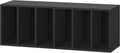 IOTXY DIY Modular Cube Bookcase - CubeXY Customizable Stackable Expandable Basic Shelving Units, 6-Cube Wooden Open Bookshelf with Removable Shelves for Books Organizer, Black