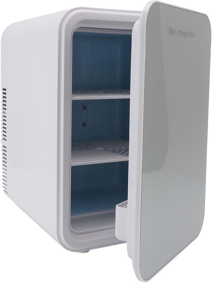 Portable Small Refrigerator 10L, Compact Mini Makeup Fridge for Skincare and Beverages - Energy Saving, Fast Cooling, Ideal for Car and Bedroom Use
