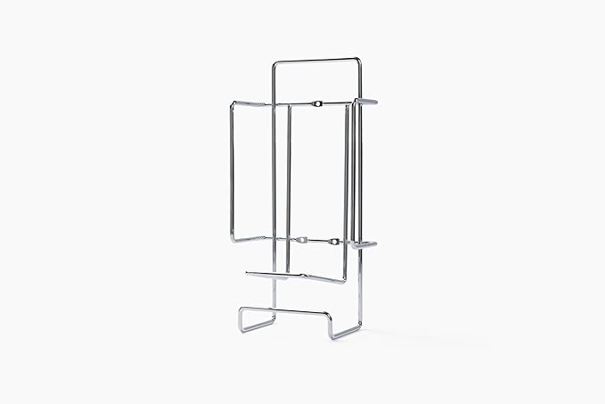 JERDON Ironing Board Holder and Iron Caddy - Stainless Steel Iron Holder with Hook - J525C