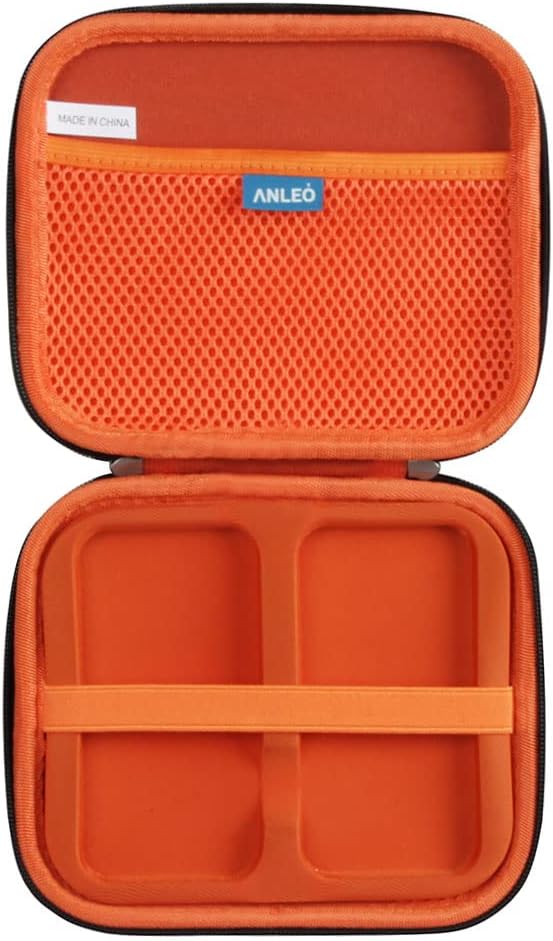Anleo Hard Travel Case for SanDisk 500GB 1TB 2TB 4TB Extreme PRO Portable SSD (Black+Orange, Case for 2 Hard Drives)