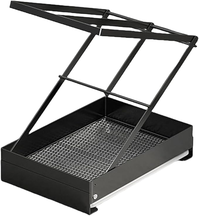 Collapsible Sink Holder Kitchen Tool Organizer Drain Tray with Cleaning Supplies Holder Storage Rack for Brushes and Detergent