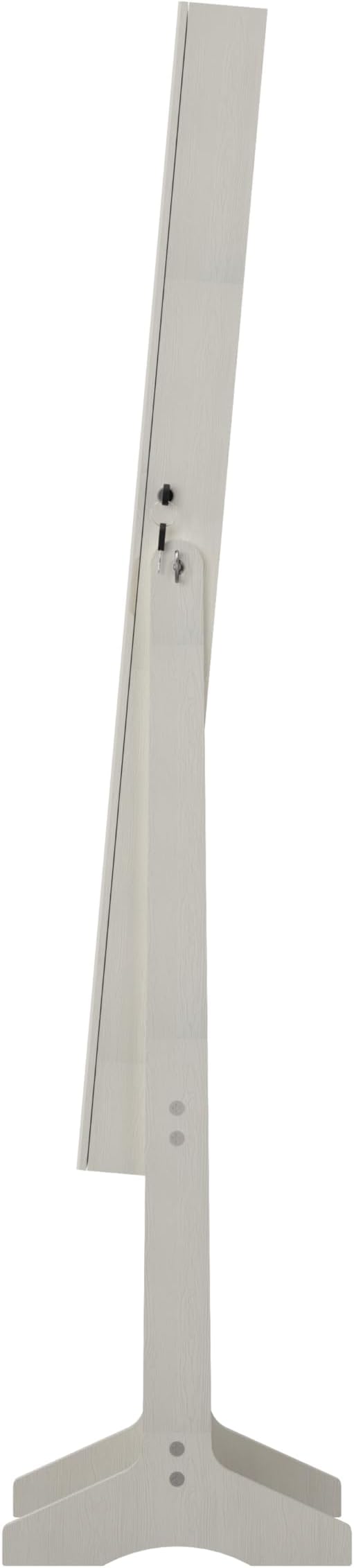 Montary Jewelry Cabinet Armoire with Full Length Mirror with stand, Freestanding Jewelry Armoire Organizer, Lockable Storage Cabinet, Interior Lighted Mirror, White
