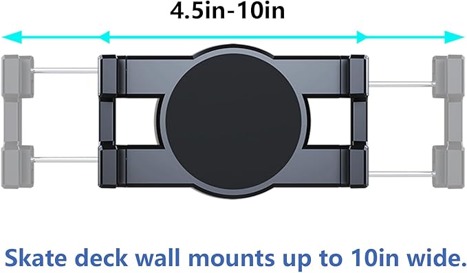 Skate deck wall mount,360° rotatable skateboard wall mount,Floating Display Hanger Grab,suitable for any skateboarder. (1 set)