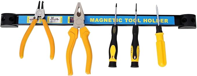 Magnetic Tool Holder 6 Pack, 18" Heavy Duty Magnetic Tool Bar Strip with Mounting Screws, Wall Mounted Metal Tool Organizer Rack for Garage, Workshop, Home, and DIY Projects