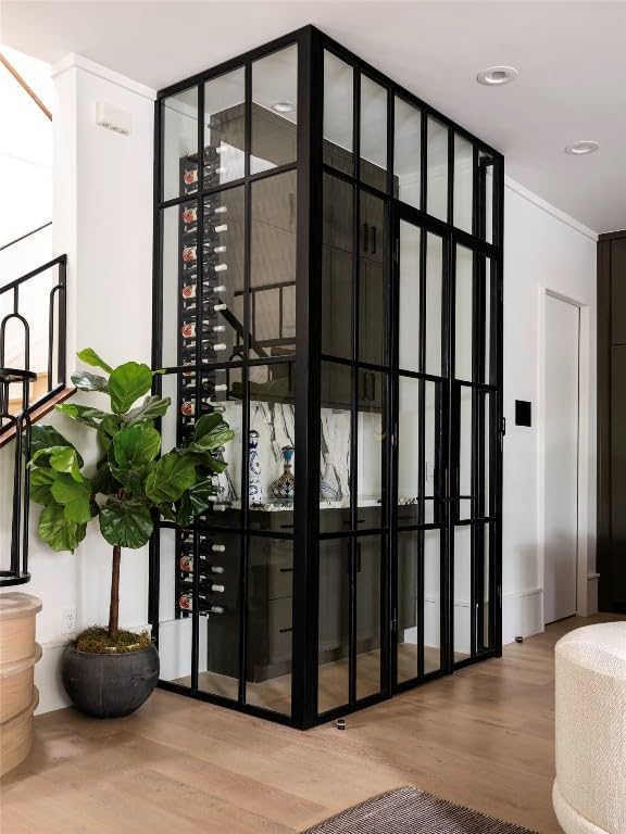 Ultra Wine Racks Cork Out Wall Mounted Wine Rack (2 Foot, Matte Black, Holds 6 Wine Bottles) - Modern & Minimalist Metal Wine Storage for Home Bar, Kitchen, Dining Room, Wine Cellar