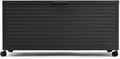 MIRADOR 281 Gallon Outdoor Storage Box Waterproof, Metal Deck Box with wheels for Patio Furniture, Garden Tools, Outdoor Cushion, Charcoal