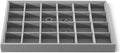 Velvet Stackable Jewelry Display Tray, 24 Grid Earring Ring Storage Tray, Drawer Divider Jewelry Accessories Organizer Plate (Gray)